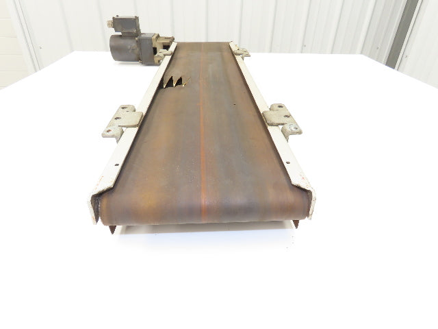 QC Industries 8"W x 36"L Low Profile Flat Belt Conveyor 200mm 115V 33FPM