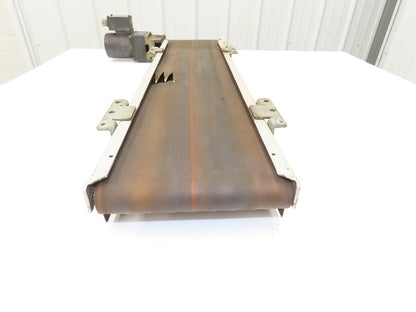 QC Industries 8"W x 36"L Low Profile Flat Belt Conveyor 200mm 115V 33FPM