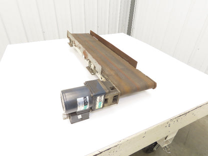 QC Industries 8"W x 36"L Low Profile Flat Belt Conveyor 200mm 115V 33FPM