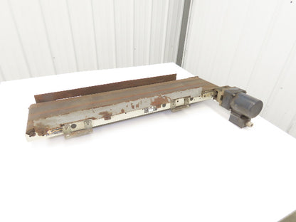 QC Industries 8"W x 36"L Low Profile Flat Belt Conveyor 200mm 115V 33FPM