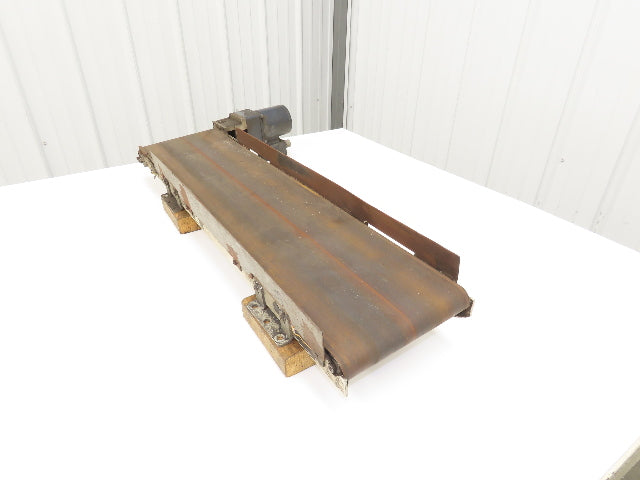 QC Industries 8"W x 36"L Low Profile Flat Belt Conveyor 200mm 115V 33FPM