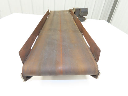 QC Industries 8"W x 36"L Low Profile Flat Belt Conveyor 200mm 115V 33FPM