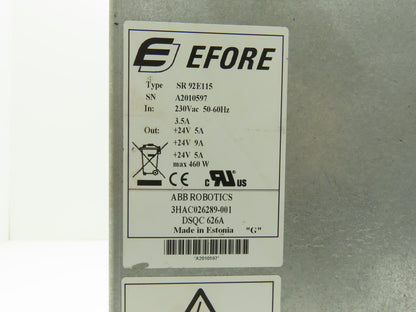 ABB 3HAC026289-001 DSQC 626A IRC5 Drive System 24V Power Supply Efore SR 92E115