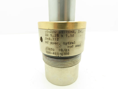Di-Dro/Hyson BD 1.25x1.5 Nitrogen Filled Cylinder/Spring 1.25" Bore 1.5" Stroke