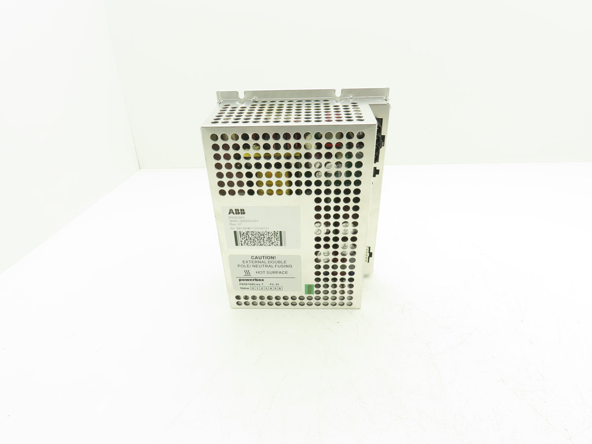 ABB 3HAC026253-001 DSQC661 IRC5 Power Supply 24VDC 27A Powerbox PBSE1095 Rev 07