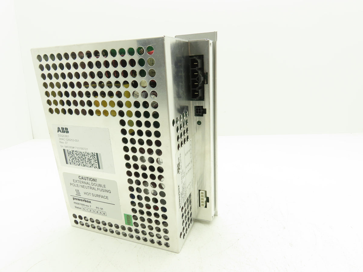 ABB 3HAC026253-001 DSQC661 IRC5 Power Supply 24VDC 27A Powerbox PBSE1095 Rev 07