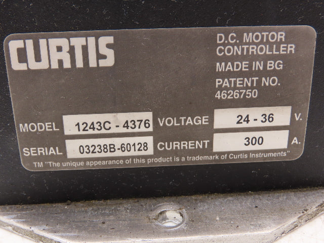 Curtis 1243C-4376 Forklift DC Motor Speed Controller 24-36V Off Hyster E40HSD