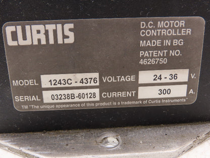 Curtis 1243C-4376 Forklift DC Motor Speed Controller 24-36V Off Hyster E40HSD