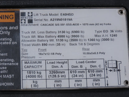 Curtis 1310-5314 Forklift DC Motor Speed Controller 24-36V Off Hyster E40HSD