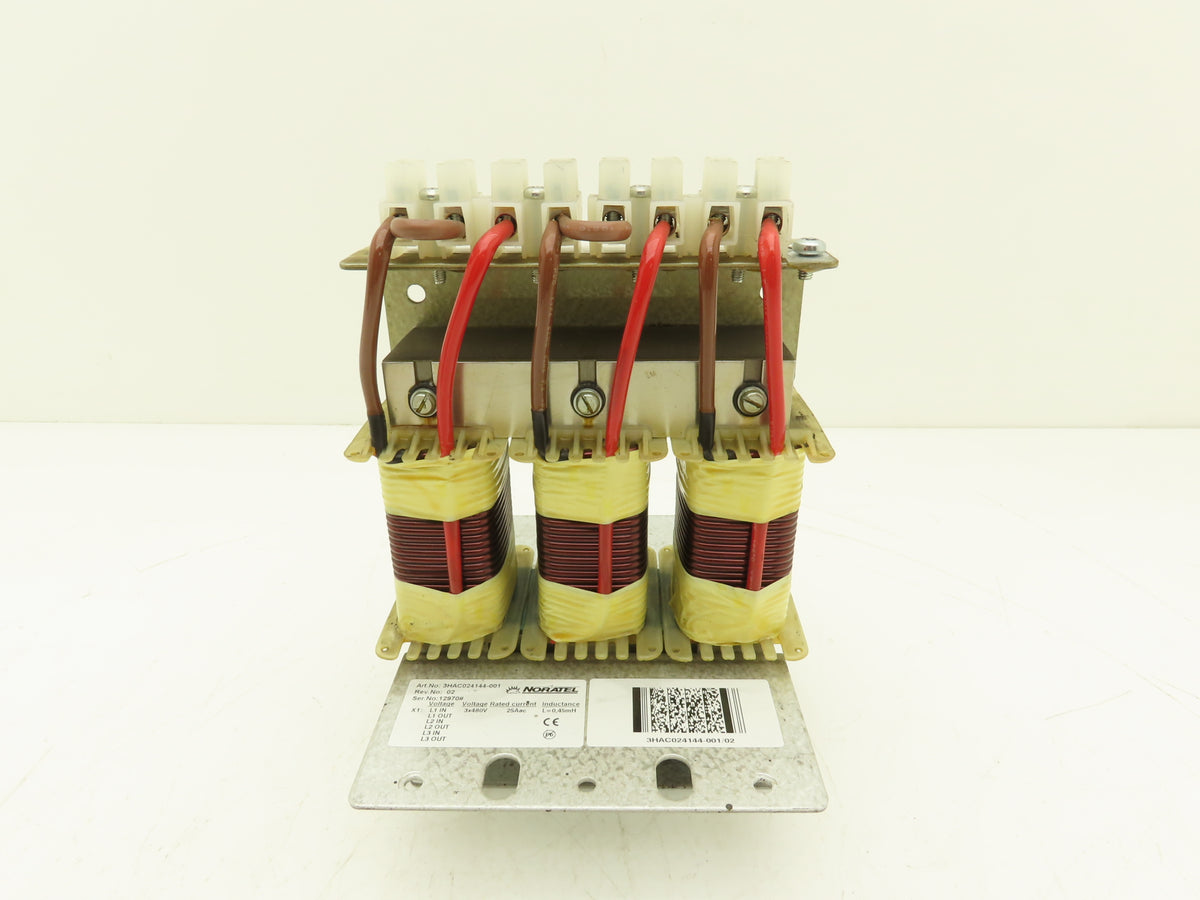 ABB 3HAC024144-001 Noratel IRC5 Robot Reactor Unit 3x480V 25A 0.45mH Line Choke