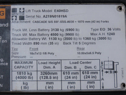 Curtis Albright SW200EEN-863 Electric Forklift DC Contactor Off Hyster E40HSD