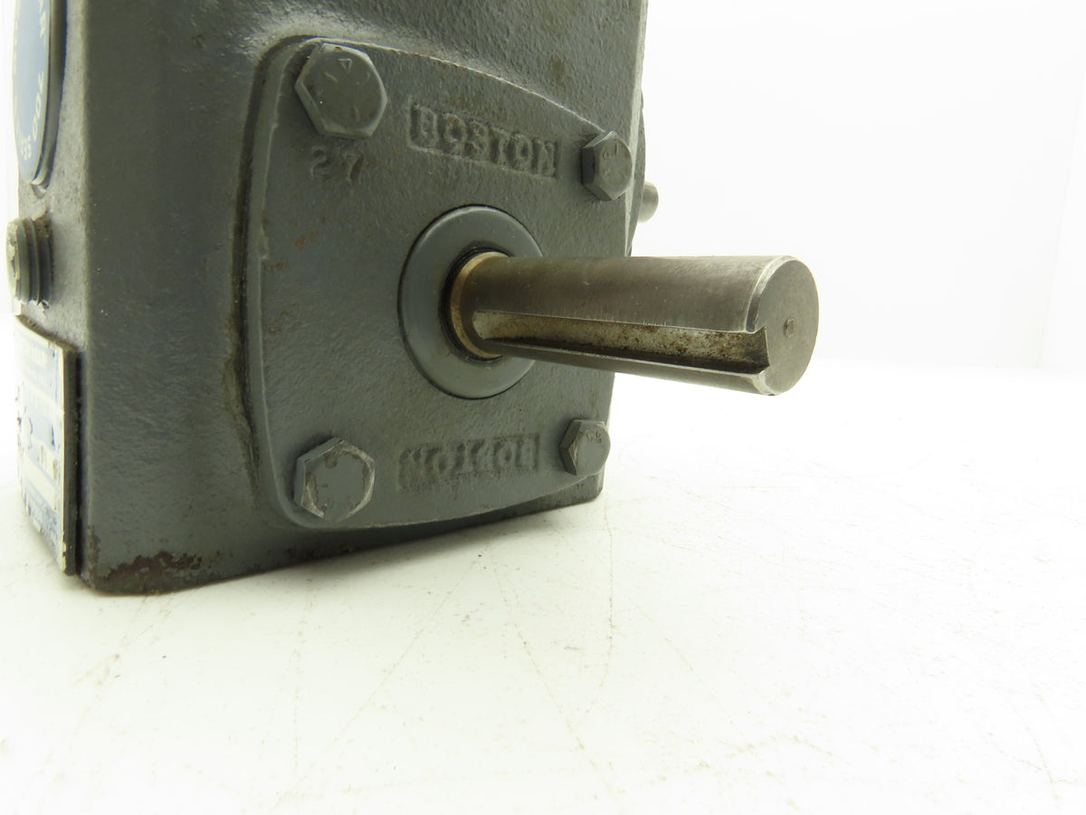 Boston Gear 713156 Worm Gearbox 15:1 Reducer .56Hp 116rpm RH Output 1/2" Input