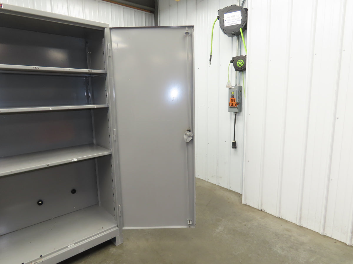 Lyon DD1145 Storage Cabinet Locker 60x24x82" H 3 Shelf Metal Strong Hold Durham