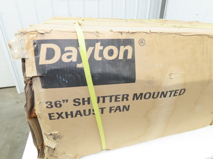 Dayton 1HLB6C Exhaust Fan 36" Louver Shutter 1/2HP 115V 1PH 6128CFM