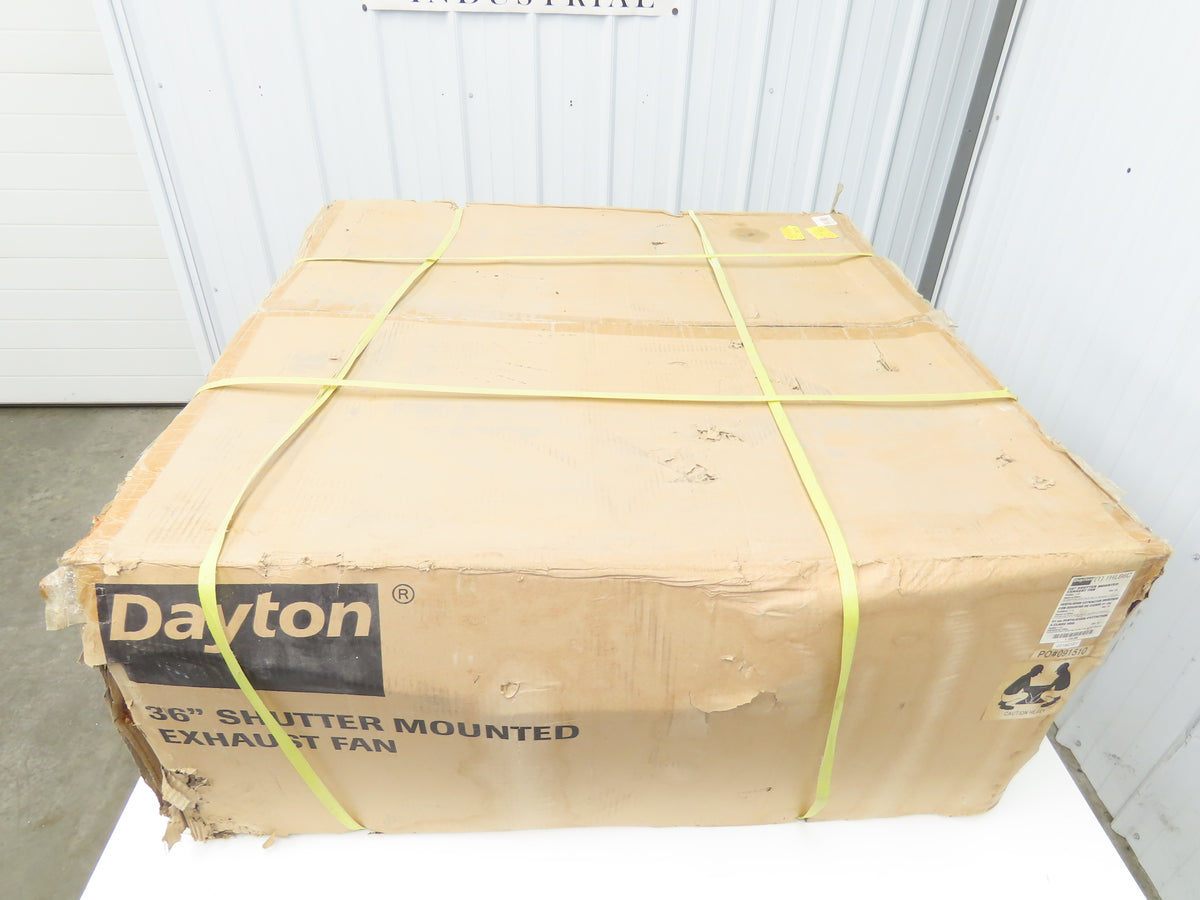 Dayton 1HLB6C Exhaust Fan 36" Louver Shutter 1/2HP 115V 1PH 6128CFM