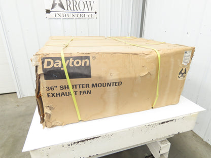 Dayton 1HLB6C Exhaust Fan 36" Louver Shutter 1/2HP 115V 1PH 6128CFM