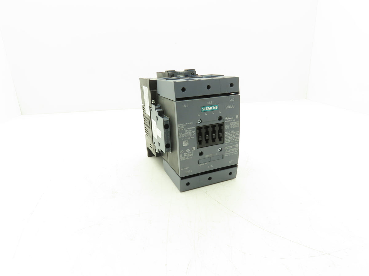 Siemens 3RT1054-1AR36 Motor Starter Contactor 115A 125Hp 600V 3Ph 480VAC/DC Coil