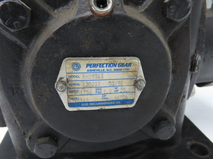 Perfection Gear RH9956S Right Angle Worm Gearbox Drive 1:1 Ratio 20Hp 1" Shafts