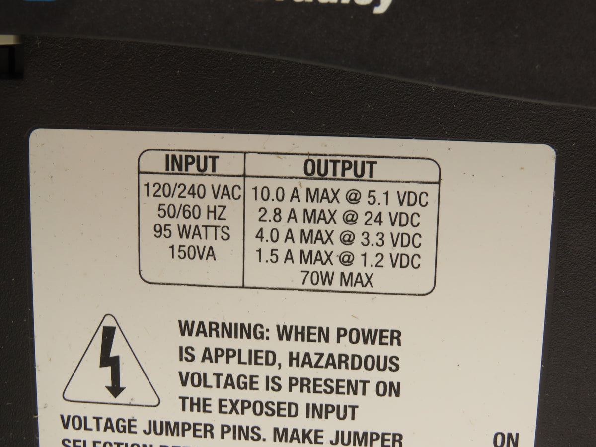 Allen Bradley 1756-PA72/A ControlLogix AC Power Supply 85-265VAC 5.1V 10A 75W