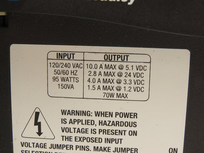 Allen Bradley 1756-PA72/A ControlLogix AC Power Supply 85-265VAC 5.1V 10A 75W
