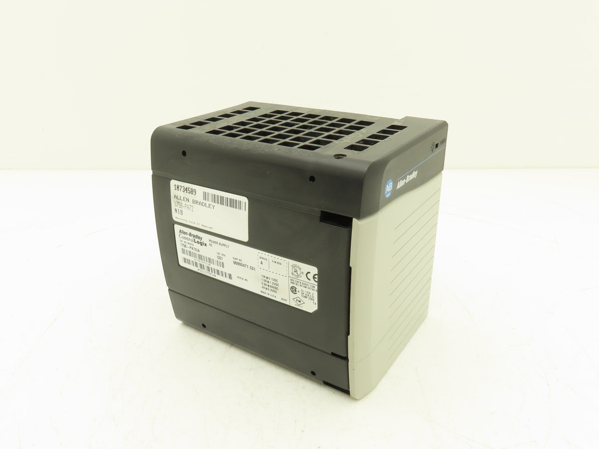 Allen Bradley 1756-PA72/A ControlLogix AC Power Supply 85-265VAC 5.1V 10A 75W