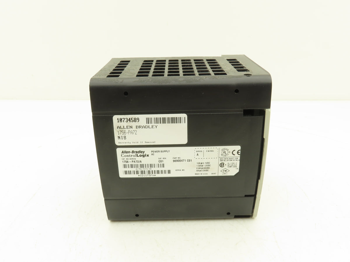 Allen Bradley 1756-PA72/A ControlLogix AC Power Supply 85-265VAC 5.1V 10A 75W