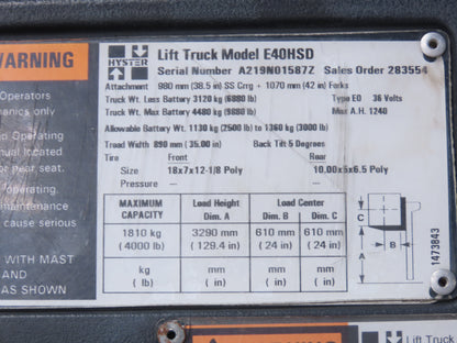 General Electric IC4486CNV4LF Forklift DC/DC Converter 48/12V Off Hyster E40HSD