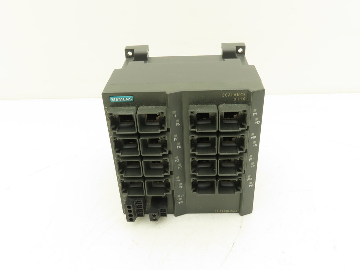 Siemens 6GK5116-0BA00-2AA3 SCALANCE X116 Unmanaged 16-Port Ethernet Switch RJ45