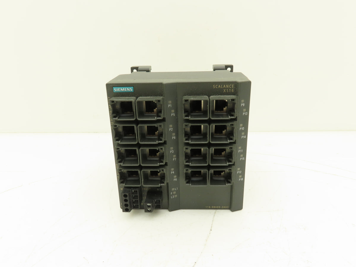 Siemens 6GK5116-0BA00-2AA3 SCALANCE X116 Unmanaged 16-Port Ethernet Switch RJ45