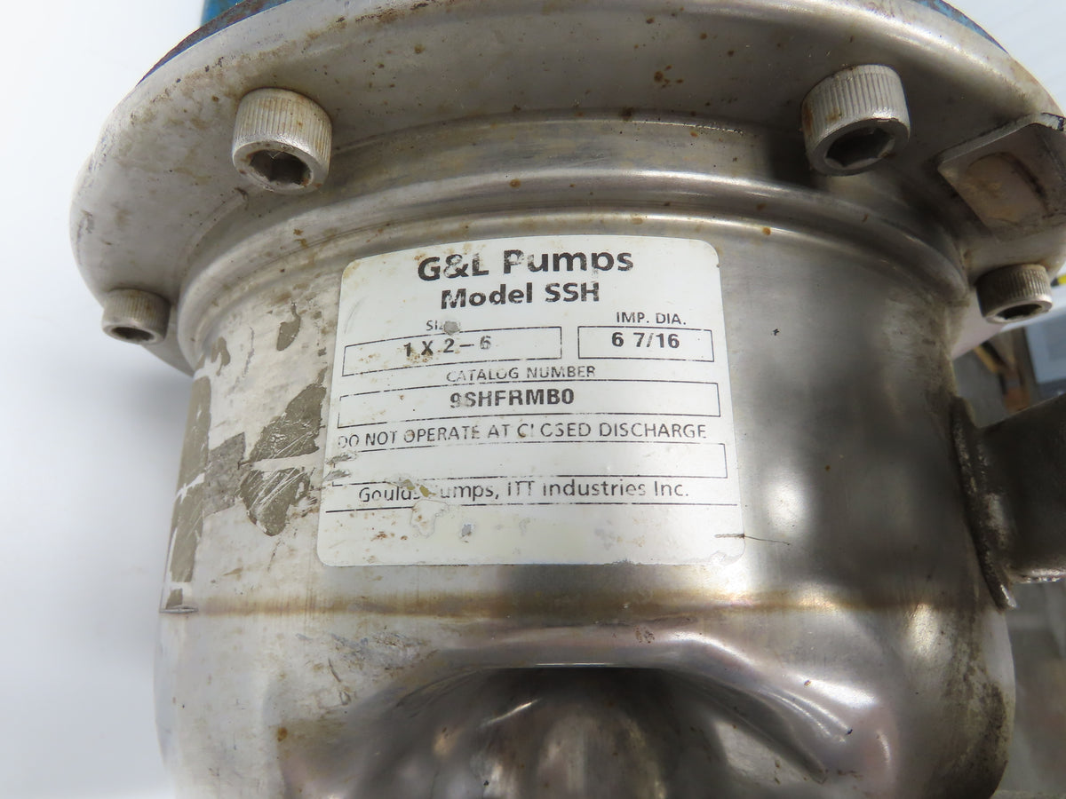 G&L Pumps 9SHFRMB0 SSH Stainless Centrifugal Pump 1x2" Flanged 6-7/16" Impeller