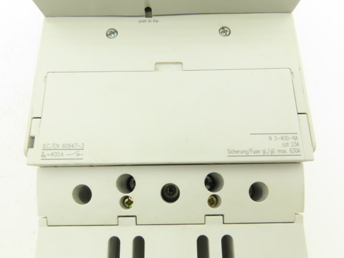 Moeller N3-400-NA 400A 3-Pole 600VAC Molded Case Switch NZM3 Disconnect