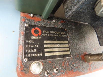 Emhart Model WT PCI Mechanical Eyelet Grommet Punch Press 115V Bench Mount