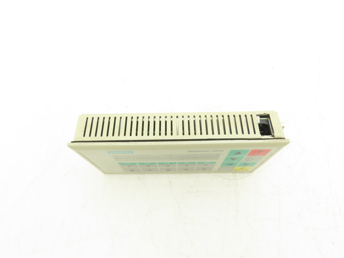 Siemens 6AV3503-1DB10 SIMATIC OP3 Operator Panel HMI 2x20 LCD 24VDC MPI RS232