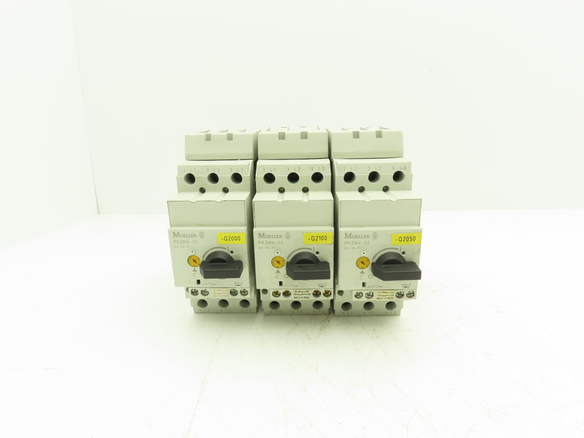Moeller PKZM4-32 Motor Protector 25-32A 3-Pole Starter XTPR032DC1 Lot of 3