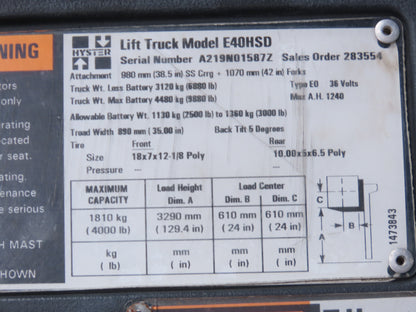 Curtis Albright SW200N-838 Electric Forklift DC Contactor Off Hyster E40HSD