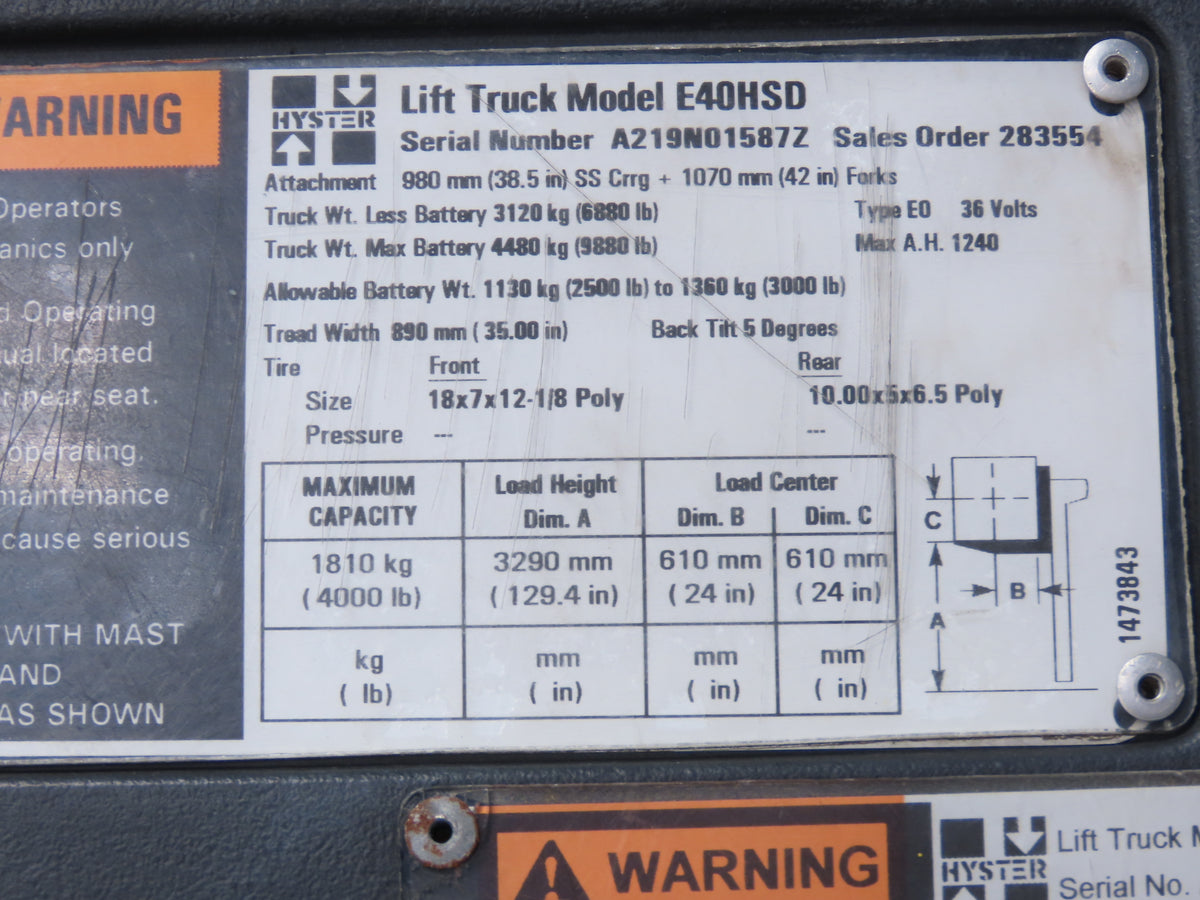 Curtis Albright SW200N-832 Electric Forklift DC Contactor Off Hyster E40HSD