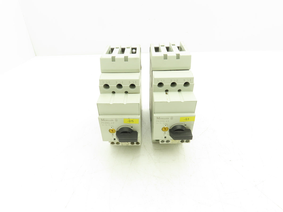 Moeller PKZM4-63 Motor Protector 55-63A 3-Pole Manual Starter 222413 Lot of 2