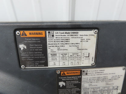 Hyster Operator Center Plastic Cover Kick Plate Off E40HSD Forklift