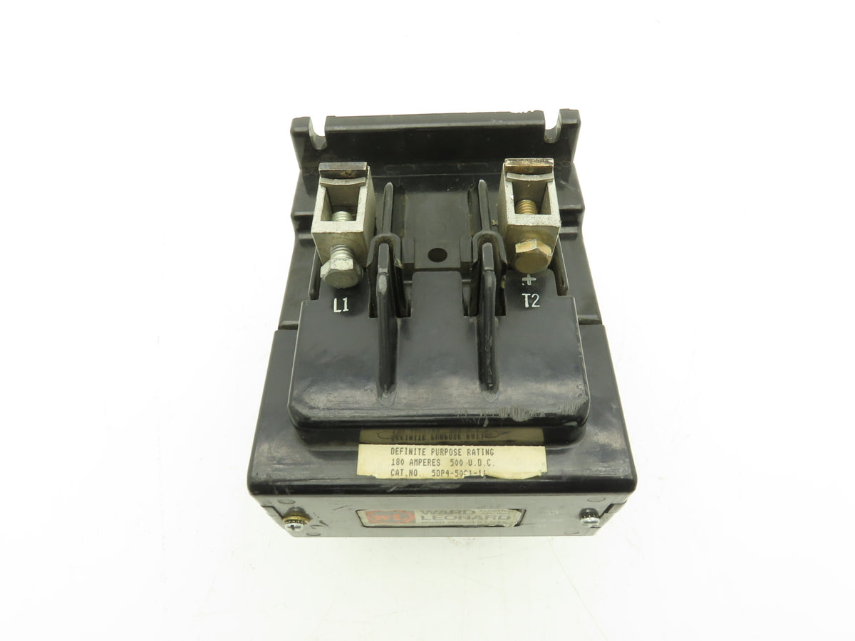 Ward Lenord 50P4-5031-11 Definite Purpose Contactor 180 A 500 VDC 115 V Coil