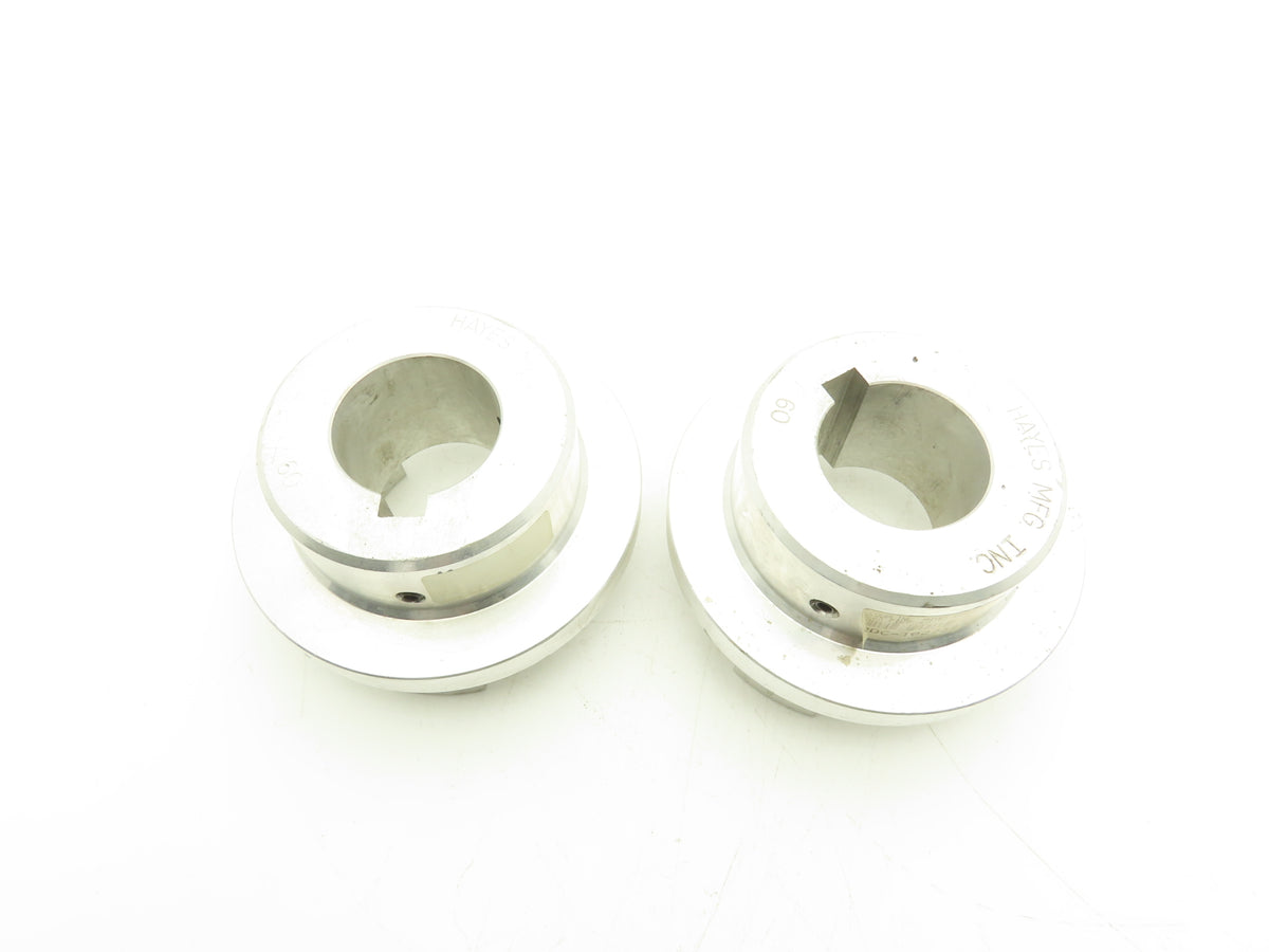 Hayes Mfg. 6A0-33-00 Jaw Coupling Finished Bore 60mm Keyed 5/8" Lot of 2