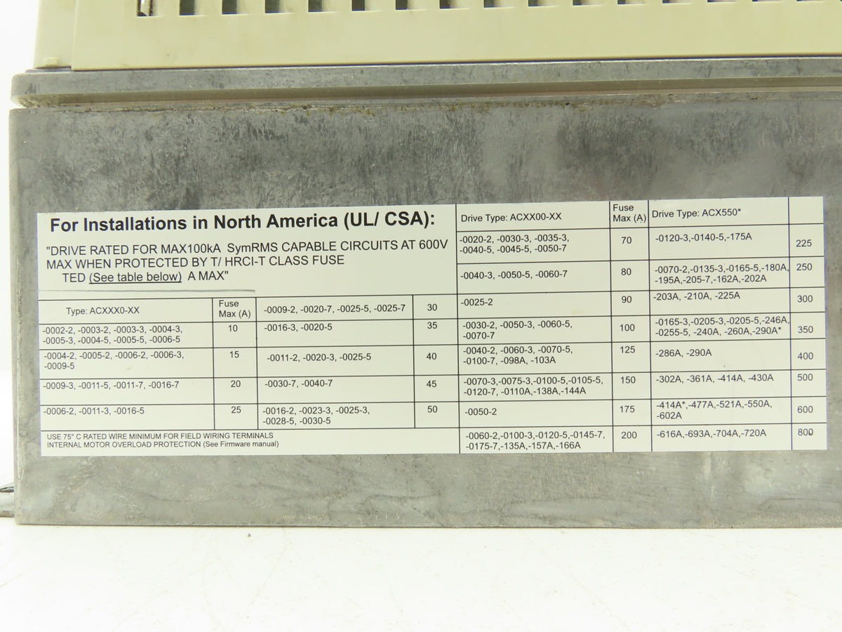 ABB ACS800-U1-0016-5+P901 Variable Speed AC Drive VFD 15Hp 480V 19A 3PH READ