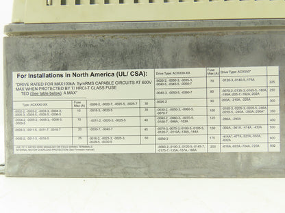 ABB ACS800-U1-0016-5+P901 Variable Speed AC Drive VFD 15Hp 480V 19A 3PH READ