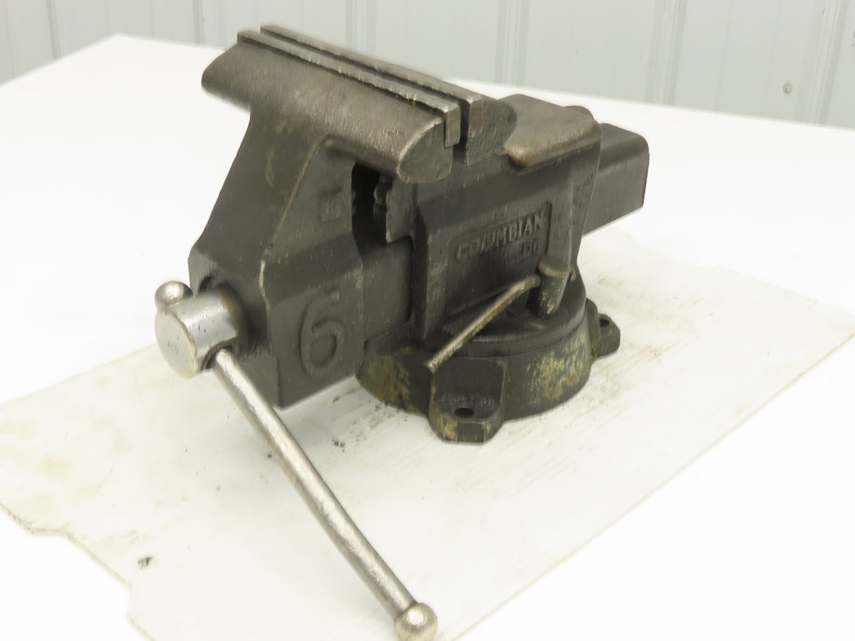 Columbian D6 Combination Pipe Bench Vise 6-1/2" Jaw Swivel Machinist