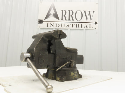 Columbian D6 Combination Pipe Bench Vise 6-1/2" Jaw Swivel Machinist