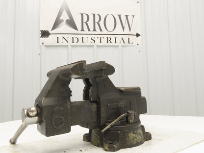 Columbian D6 Combination Pipe Bench Vise 6-1/2" Jaw Swivel Machinist