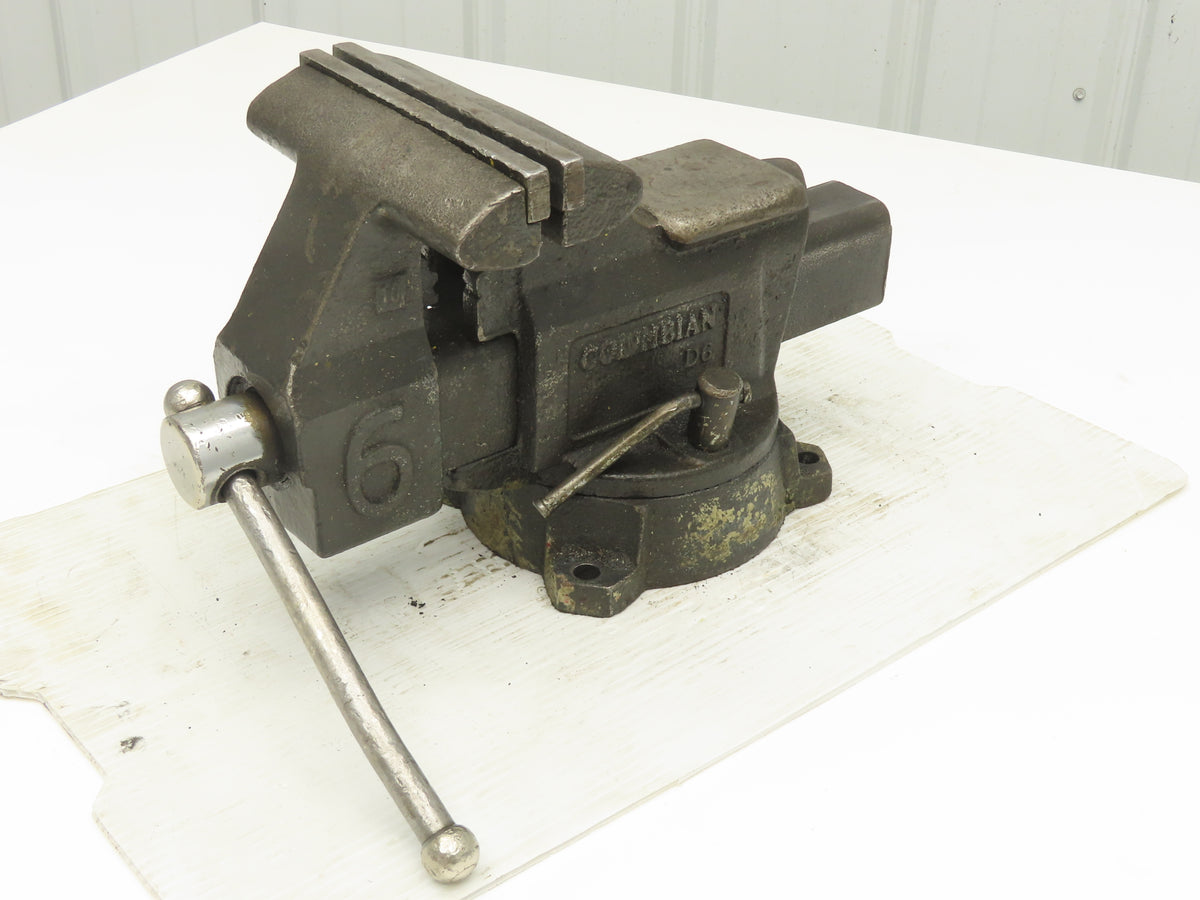 Columbian D6 Combination Pipe Bench Vise 6-1/2" Jaw Swivel Machinist