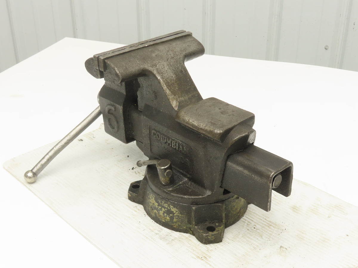 Columbian D6 Combination Pipe Bench Vise 6-1/2" Jaw Swivel Machinist