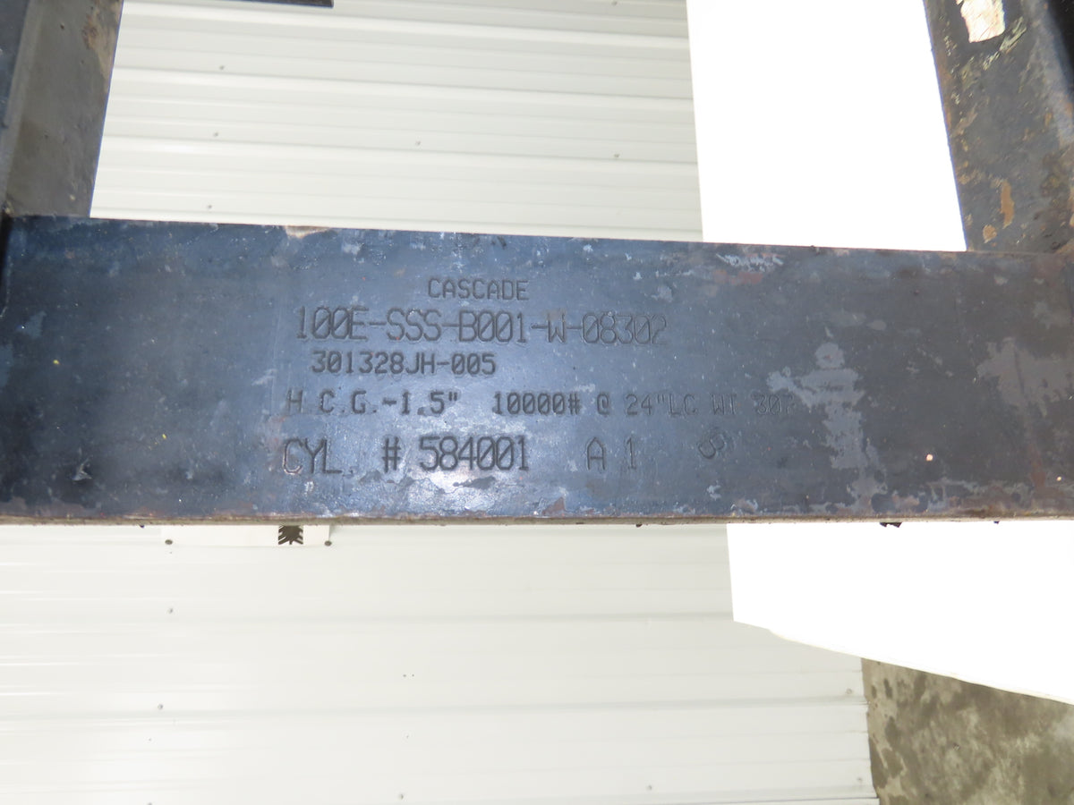 Cascade 100E Forklift Class 3 SideShift Attachment 20" x 42" Wide 10000lbs Yale
