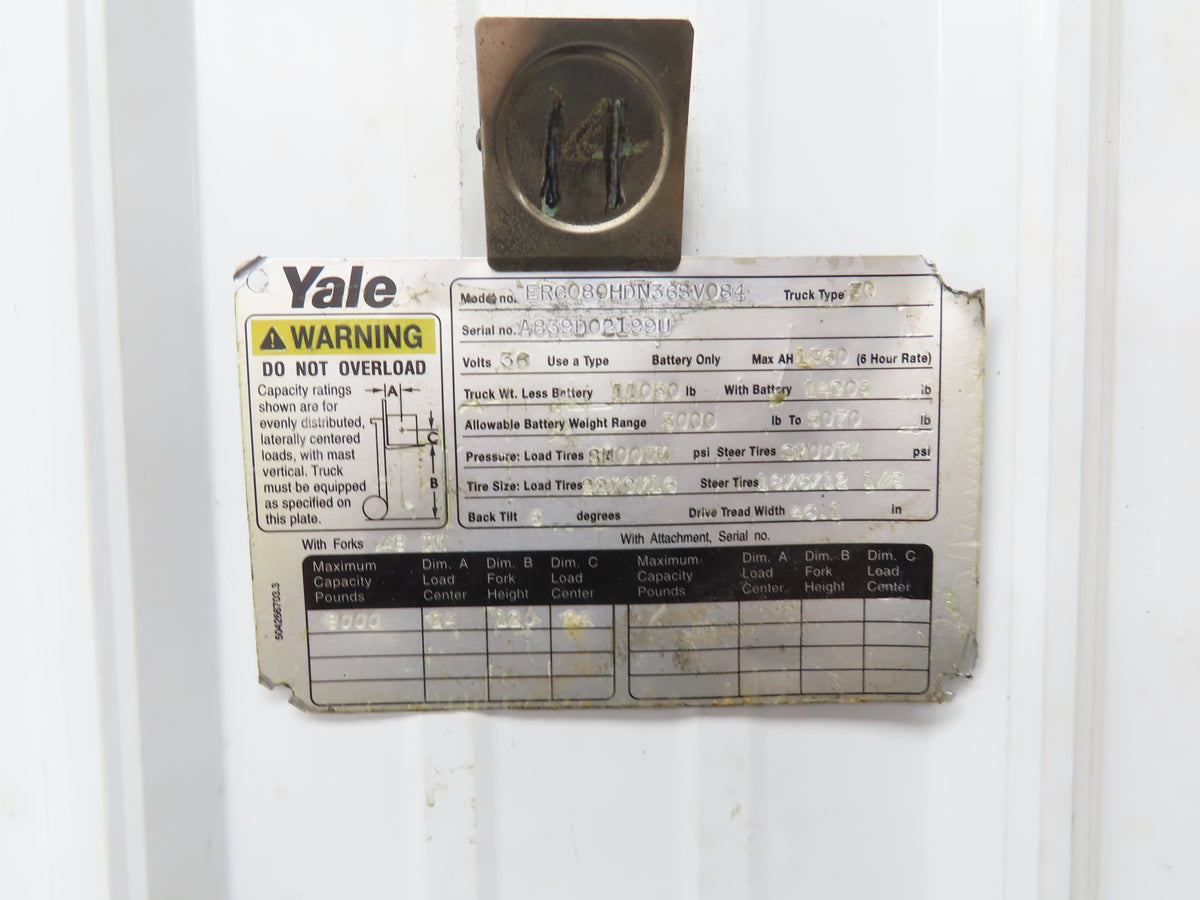 Yale 370401 Forklift Dual-Wheel Rear Steer Axle Assembly ERC080HDN36SV084