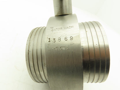 Gator Machine D86071A Stainless Steel Butterfly Valve Pneumatic Cylinder 3-1/4"